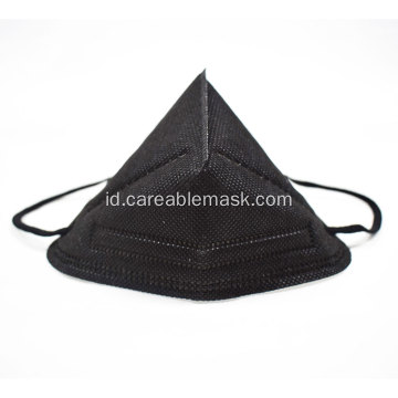 FFP2 Filtering Half Mask Dilipat-Datar CE Disetujui Warna Hitam